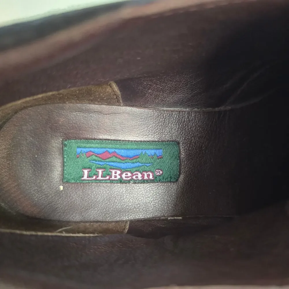 Vintage L.L. Bean Fieldstone Suede Chukka Boots Women's 9M Black Classic Casual